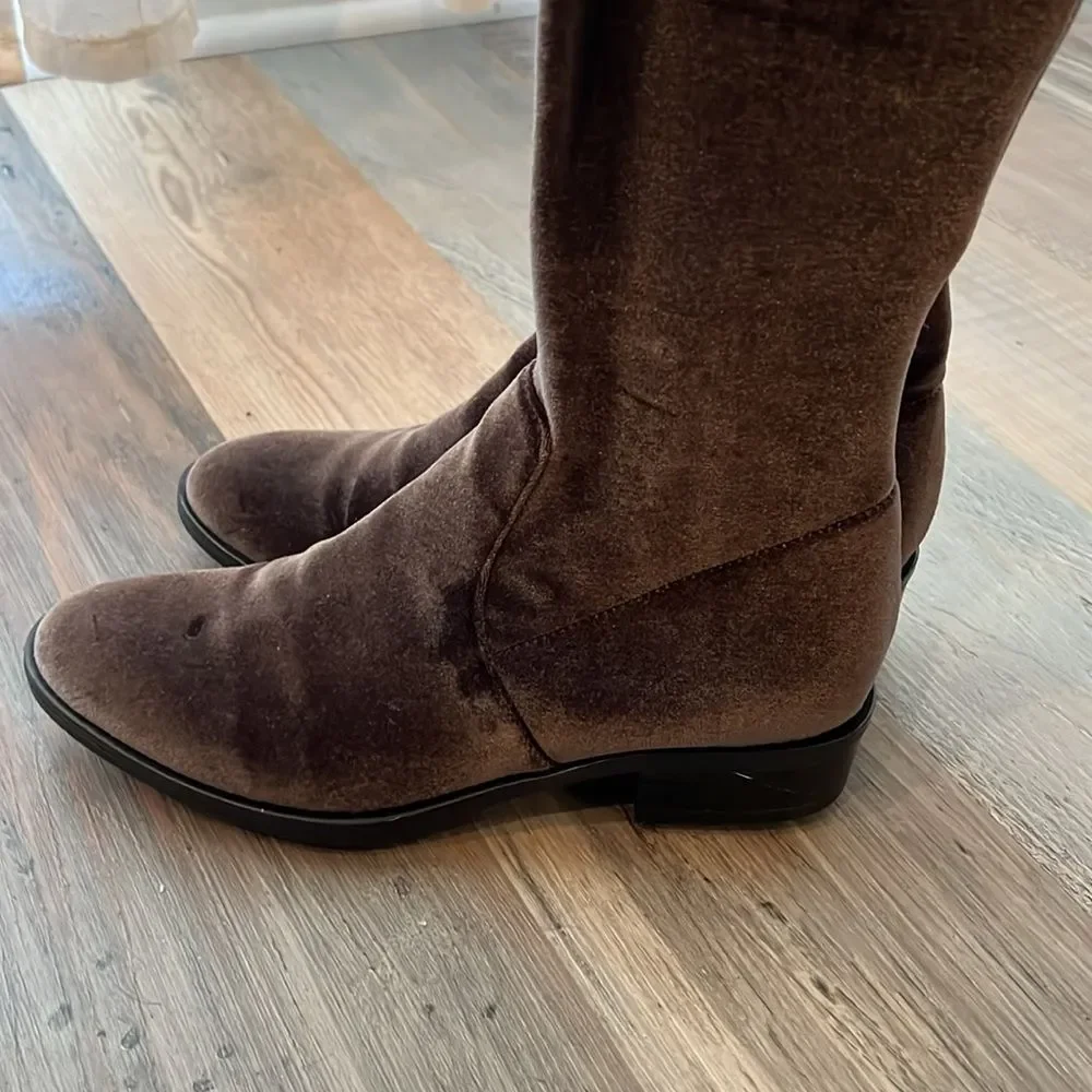 Sam Edelman Velvet Over the Knee Thigh High Boots Size: 6.5